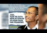 Dahlan Iskan, Dulu Dukung Jokowi, Sekarang Dukung Prabowo