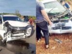 Adu Kambing di Kepulauan Riau Mobil Hancur dan Supir Patah Kaki
