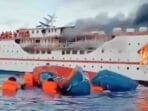 Kapal KM Karya Indah Terbakar 257 Orang Dievakuasi 1 Dalam Pencarian