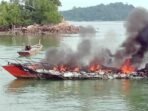 Ini Penyebabnya Kapal Speed Boat BNPB Lingga Hangus Terbakar