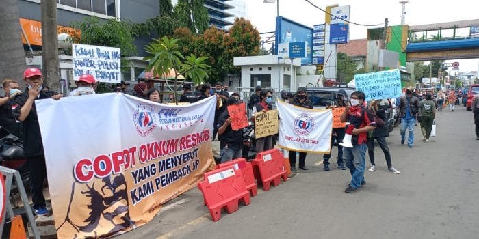 Kecam Pengusiran Wartawan, FWJ Indonesia Gelar Aksi Damai di Polrestro Depok