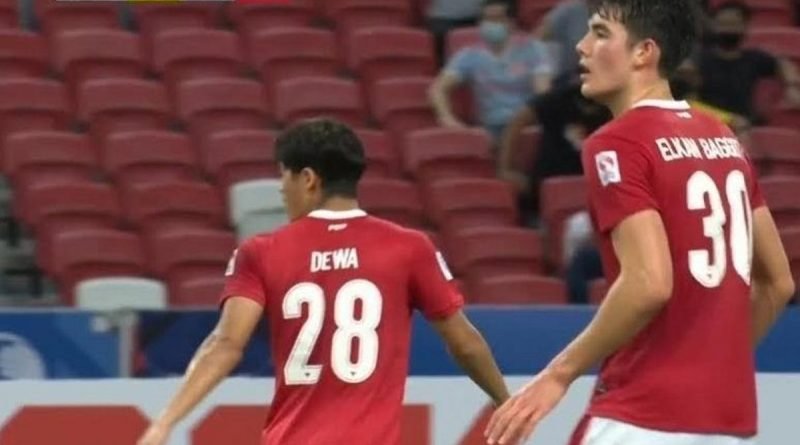 Elkan Baggott. pemain tinggi 194 asal Ingris mencetak gol perdana untuk Tim Garuda di Piala AFF 2020 saat melawan Malaysia, Minggu (19/12/2021) - foto ist