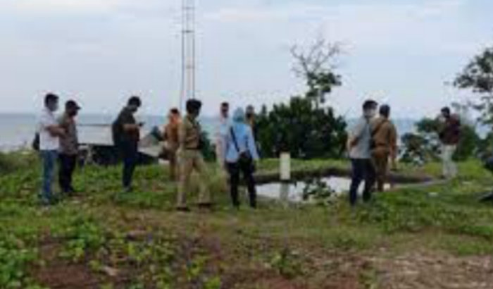 Tim Koordinasi Penataan Ruang Daerah atau TKPRD Kabupaten Tanggamus Untuk melakukan survey terhadap perizinan budi daya tambak udang yang berada di Kecamatan Cukuh Balak Kabupaten Tanggamus (20/10/20)- foto dok