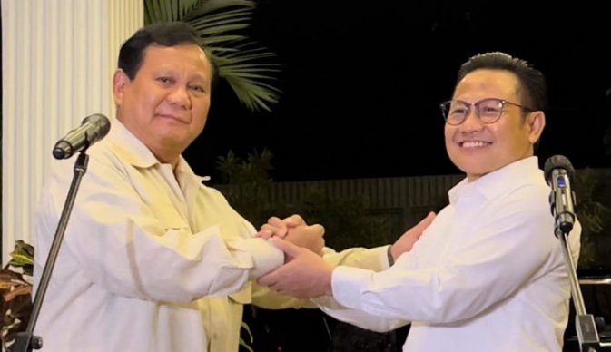 Ketum PKB Muhaimin Iskandar berkunjung di kediama Ketum Gerindra Prabowo Subianto. Dari pertemuan itu melahirkan kesepakatan bersama untuk Kebangkitan Ondonesit Raya pada Sabtu (18/6/2022) malam. - foto fb cak Imin