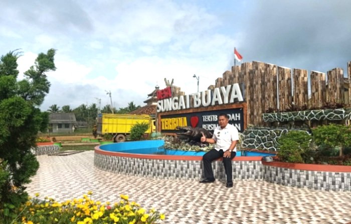 Taman Buaya di desa Sungai Buaya Rawajitu Utara, Mesuji menjelma jadi ikon baru di wilayah setempat