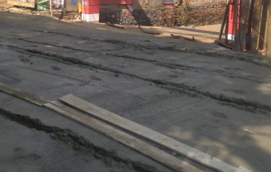 Proyek pengecoran jalan raya Kranggan, Kec. Jati Sampurna, Bekasi