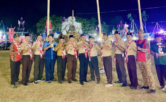 Jambore Ranting ke XI Sekampung Udik, Kreativitas Berbagai Seni di Tampil Malam Puncak Api Unggun