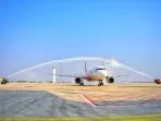 Bandara Internasional Jawa Barat (BIJB) Kertajati di Kabupaten Majalengka setelah resmi beroperasi secara penuh dengan pelayanan 7 rute penerbangan