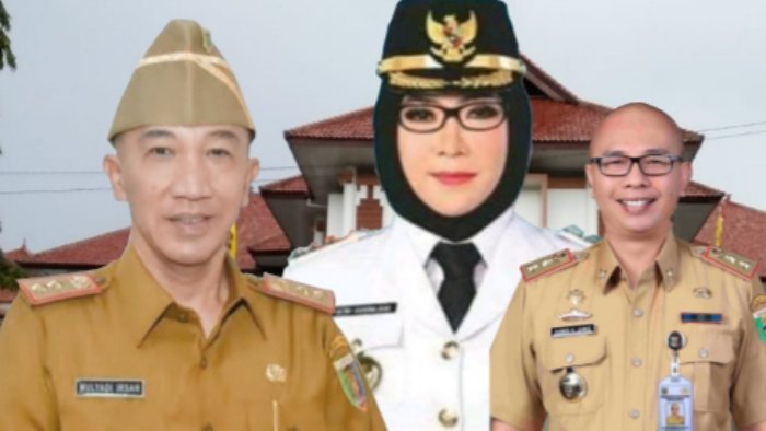 Pj Bupati Tanggamus Mulyadi Irsan, Mantan Bupati Tanggamus, Dewi Handajani, Sekda Tanggamus Hamid Heriansyah Lubis, (foto_wwn)