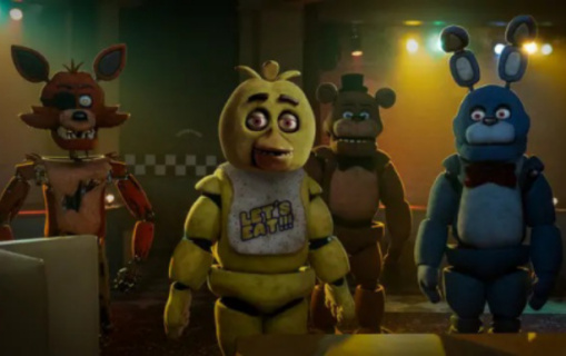 Maskot Freddy Fazbear's Pizza, Freddy, Chica, Bonnie, dan Foxy berubah jadi sosok teror di film ini. [Foto: Istimewa]