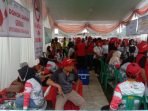 Puskesmas Pugung Raharjo, Sekampung Udik, Kabupaten Lampung Timur, menggelorakan Germas (Gerakan Masyarakat Hidup Sehat) di Lapangan Merdeka Desa Gunung Pasir Jaya (GPJ) Jumat 24 November 2023.- foto Jali