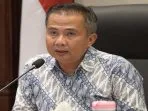Pj Gubernur Jabar Bey Machmudin saat ditemui usai Rapat Pimpinan di Gedung Sate, Kota Bandung, Jumat (29/12/2023).