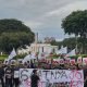 PP KAMMI melakukan aksi demonstrasi di depan Istana Negara, Jl. Medan Merdeka Barat, Jakarta.
