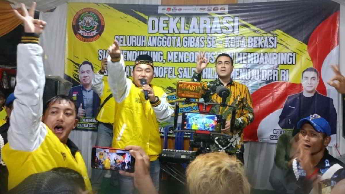 Gibas resmi deklarasi untuk mendukung Nofel Saleh Hilabi Caleg DPR RI dari daerah pemilih Kota Bekasi-Depok, Pemilu 2024, Kamis 1 Februari 2024