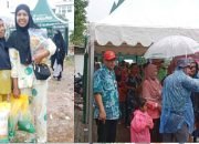 Antrian Warga Kota Bekasi saat Operasi Pasar Murah Mulai Landai