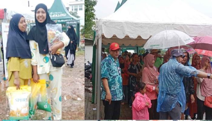 Antrian Warga Kota Bekasi saat Operasi Pasar Murah Mulai Landai