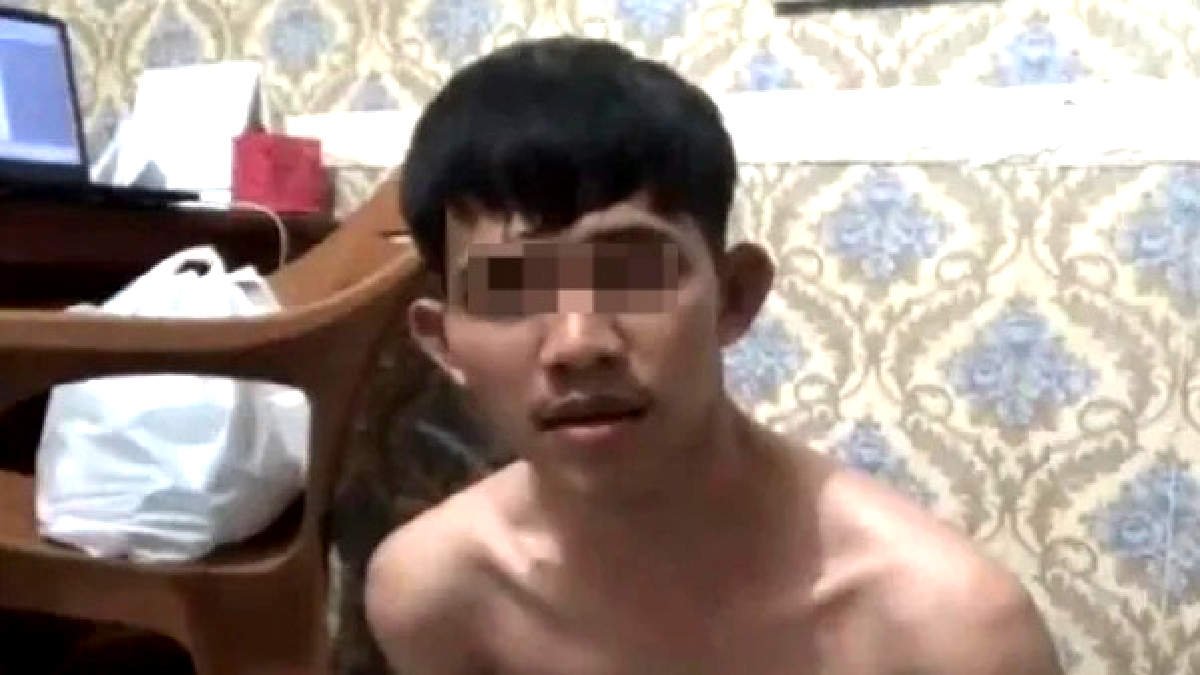 Penampakan Anak Kades Negara Saka, Jabung, Lampung Timur saat diamankan di Polsek Sukarame, Bandar Lampung, setelah hampir jadi korban aksi massa akibat kepergok saat akan maling Motor di wilayah Way Halim, pada 8 Maret 2024 lalu