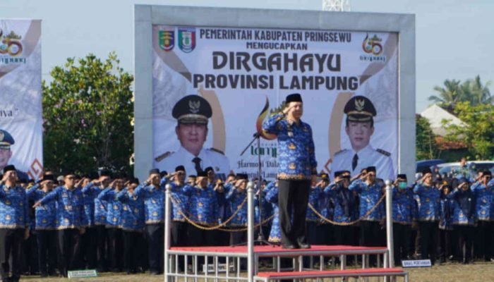 HUT ke-60 Lampung, Pj Bupati Pringsewu Jadi Pembina Upacara