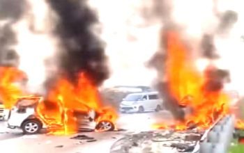 kecelakaan di KM 58 Tol Cikampek