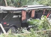 Bus Study Tour dari Krui Terperosok ke Jurang di Tanggamus, Dugaan Rem Blong