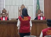 Adelia Putri Salma saat menjalani sidang vonis di PN Tanjung Karang, Bandar Lampung.