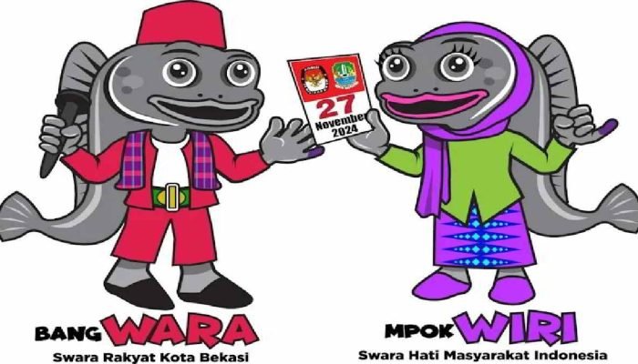Ikan Gabus Kenakan Pakaian Khas Betawi jadi Maskot Pilkada Wali Kota Bekasi 2024