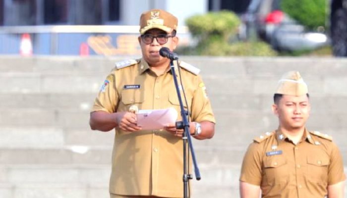 Pimpinan Apel Perdana, Begini Amanat Pj Gubernur Samsudin