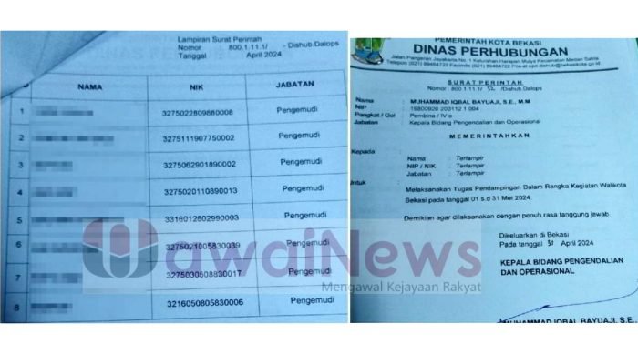 8 TKK Dishub Jadi Sopir Balon Wali Kota Bekasi Ternyata Berdasarkan Surat Perintah Ini?