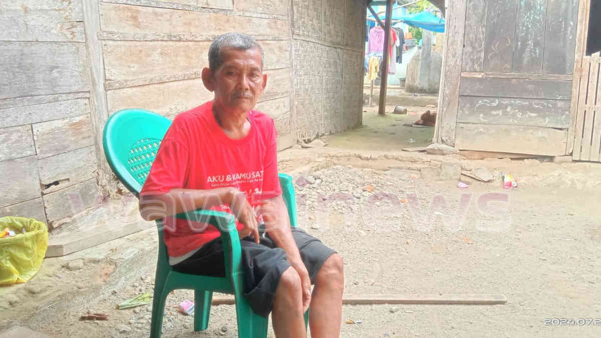 Foto: Katiman (66) warga Pekon (Desa) Tugurejo, Kecamatan Semaka, Kabupaten Tanggamus penderita Stroke selama Empat Tahun