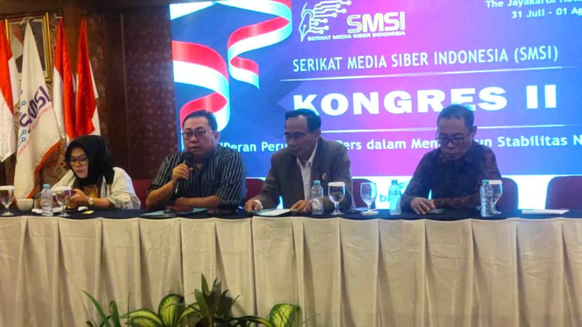 Firdaus kembali pimpin SMSI hingga 2029. Ia terpilih secara aklamasi dalam Konres II SMSI di Jakarta, Rabu 31 Juli 2024
