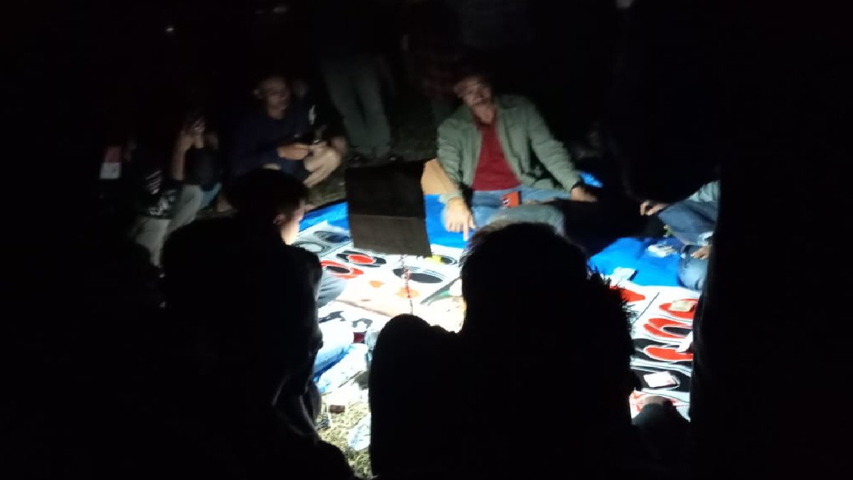 Arena judi koprok di lapangan desa Brawijaya, Sekampung Udik, Lampung Timur terkesan dibiarkan, Senin 15 Juli 2024