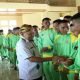 Acara pelepasan Tim Sepak Bola Persilamtim U-17 mewakili Provinsi Lampung dalam Ajang Putaran Final Liga Usia Muda Piala Soeratin Tahun 2023- 2024 di Surabaya, Jawa Timur di Aula Rumah Dinas Bupati Lampung Timur, Rabu (17/01/2024).
