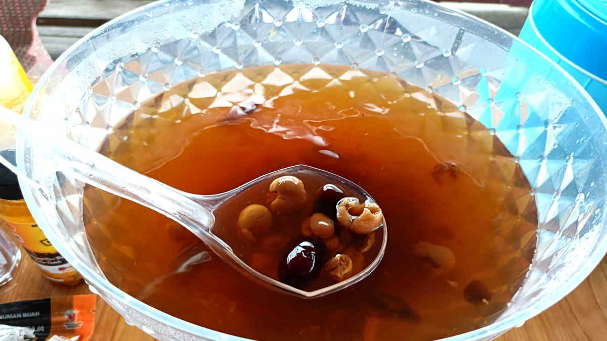 Foto Air Dohot hidangan penutup para Sultan Riau Lingga, juga dikenal sebagai minuman pengembara sekarang jadi kuliner khas di Pulau Penyengat, Tanjungpinang