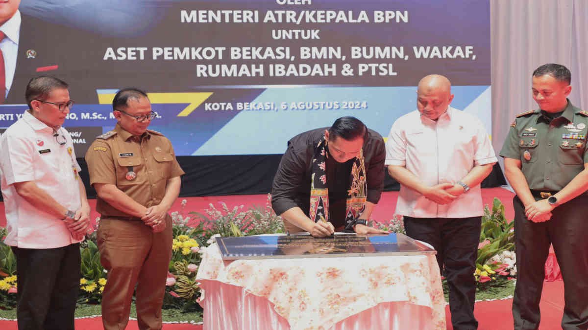 Menteri ATR/BPN AHY kunker ke kantor BPN kota Bekasi, pada Selasa (6/8/2024)