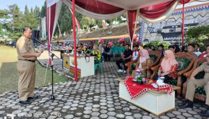 Jelang HUT RI ke 79, 35 SLTP dan 15 OPD di Tanggamus Ikuti Lomba Senam