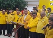 Foto: Ketua DPP Golkar Meutya Hafid dalam jumpa pers di kantor DPP Golkar, Jakarta Barat, Selasa (13/8/2024).