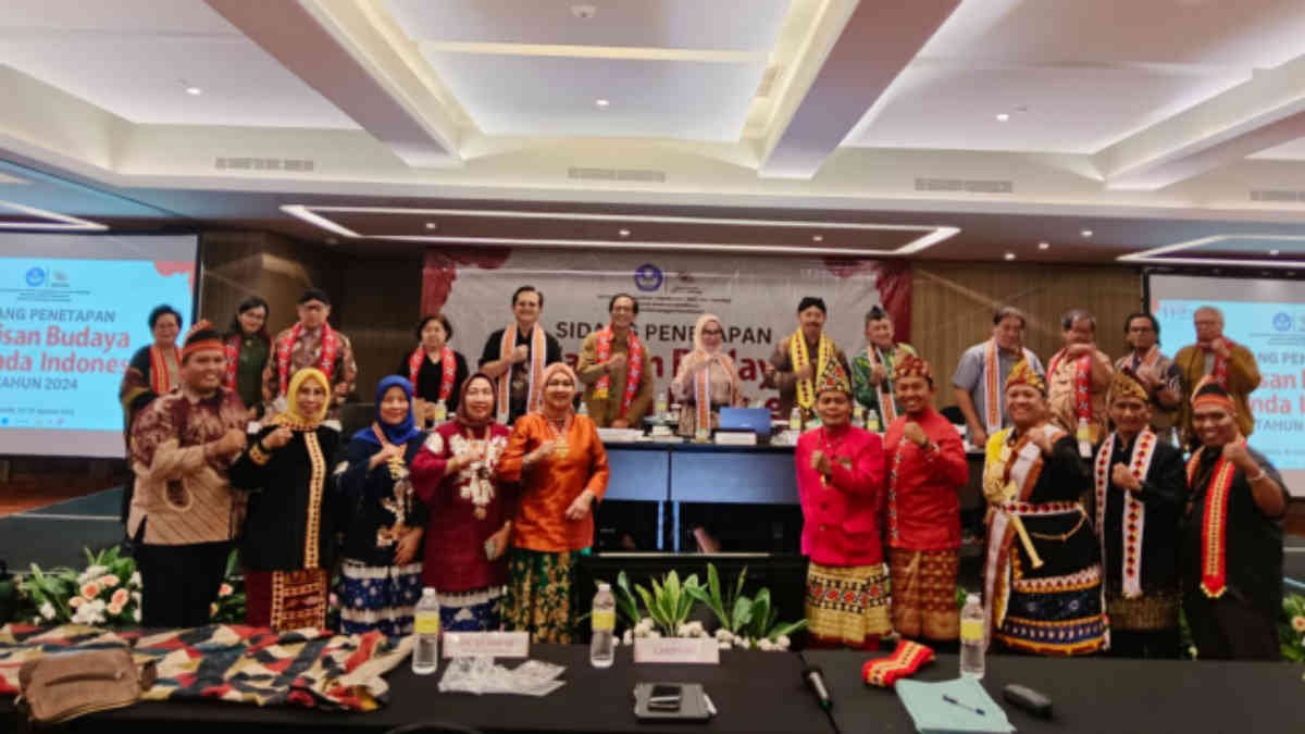 Motif Belah Ketupat dan Butattah Tanggamus resmi direkomendasikan bersama 7 Warisan Budaya Takbenda (WBTb) Provinsi Lampung lainnya sebagai WBTb Indonesia, dalam sidang penetapan WBTb Indonesia 2024 di Jakarta, Kamis 22 Agustus 2024. - foto doc ist