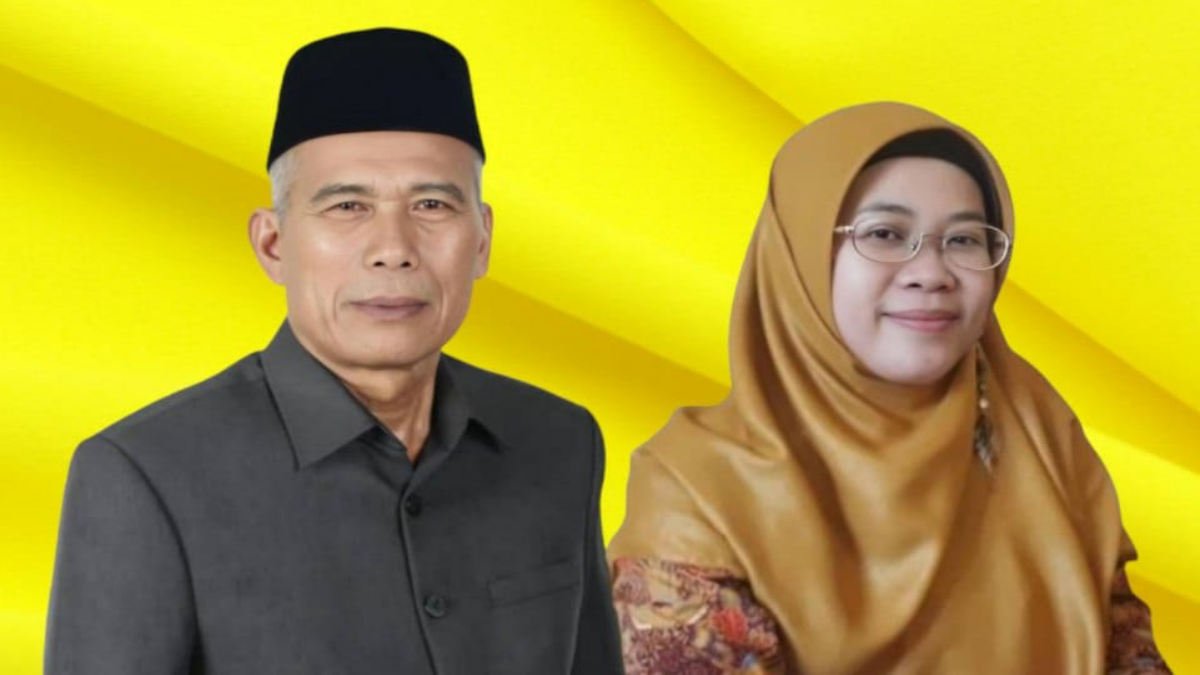 Uu Saeful Mikdar (kiri) dan Nurul Sumarheni bakal calon Wali Kota dan Wakil Wali Kota dari Golkar untuk Pilkada Kota Bekasi 2024 - foto kolase Pandu