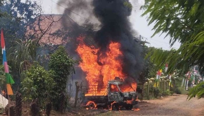 Pickup Suzuki Carry Terbakar di Lampung Timur, Usai Kuras BBM Hasil Ngelangsir di SPBU