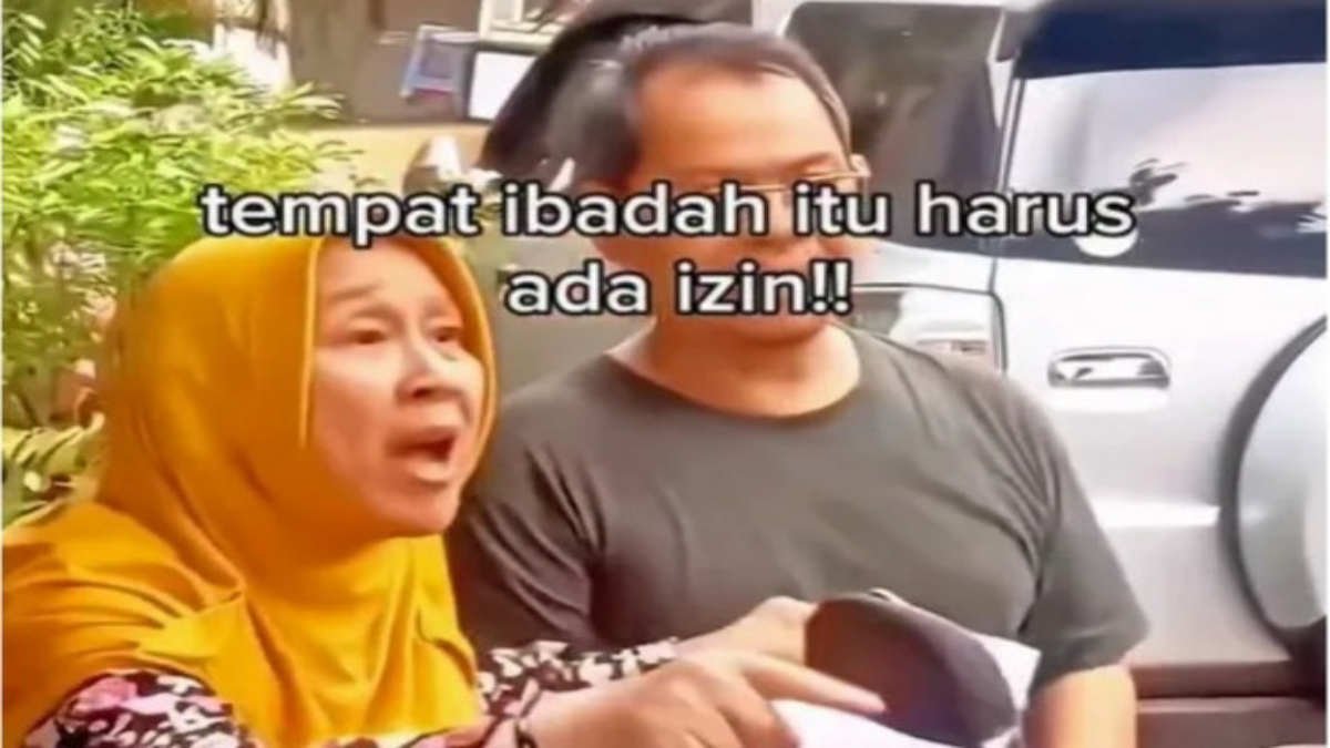 Foto: Cuplikan Video kemarah ibu-ibu di Komplek Perumnas 2, Kayuringin, Kota Bekasi diduga melakukani intoleransi, viral.