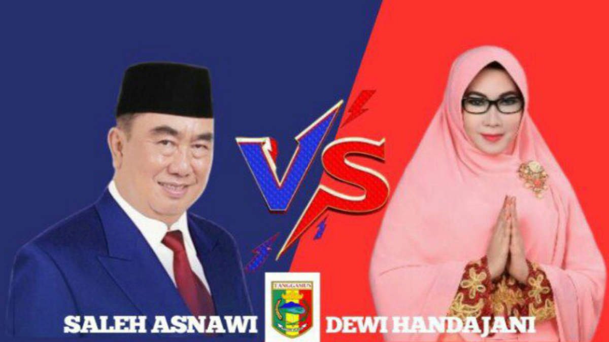 Calon Bupati Tanggamus M. Saleh Asnawi dan Dewi Handajani (Mantan Bupati Tanggamus Periode 2019-2024)