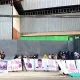 arga Desa Telaga Murni, Kabupaten Bekasi menggelar aksi dengan membawa keranda di depan gerbang PT Gunung Raja Paksi (GRP) Jalan Imam Bonjol, Cikarang Barat, Senin 9 September 2024.