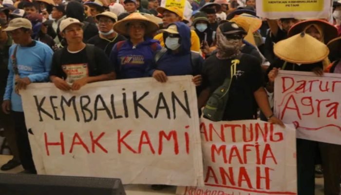 Serikat Petani Lampung Geruduk Mapolda Terkait Kasus Lahan di Kota Baru