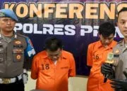 Ungkap Kasus pemerasan oleh oknum mengaku LSM dan Wartawan di wilayah Kabupaten Tanggamus, 31 Oktober 2024 - foto Polres Pringsewu