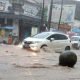 Foto Kondisi Banjir di wilayah Kota Sukabumi pada 5 November 2024 setelah hujan Entitas Tinggi. Banjir, longsor dan pohon tumbang terjadi di tiga daerah Jabar.
