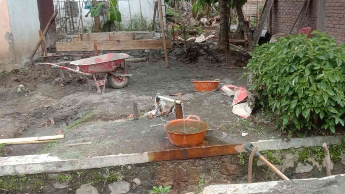 Penampakan sumur Bor di Pekon Banyu Urip yang baru selesai dikerjakan melalui biaya APBDes tahun 2024