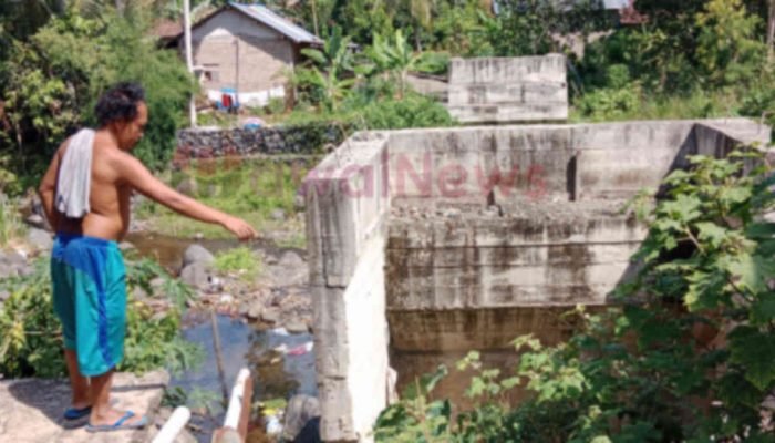 Penghujung 2024, Proyek Jembatan Penghubung Antar Pekon di Kota Agung, Mangkrak?