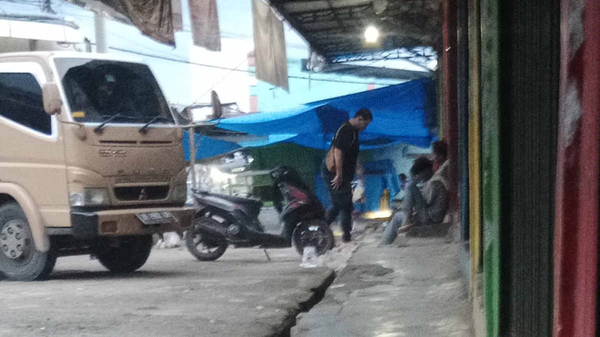 Suasana di Tempat kejadian Perkara sekitar Pasar Wonosobo, Kabupaten Tanggamus - foto doc ist