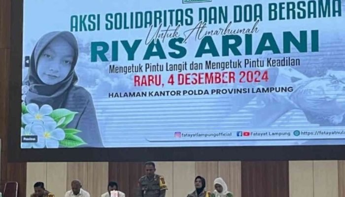 Kasus Kematian Riyas Masih Misteri, Fatayat NU Gelar Aksi Solidaritas  di Polda Lampung