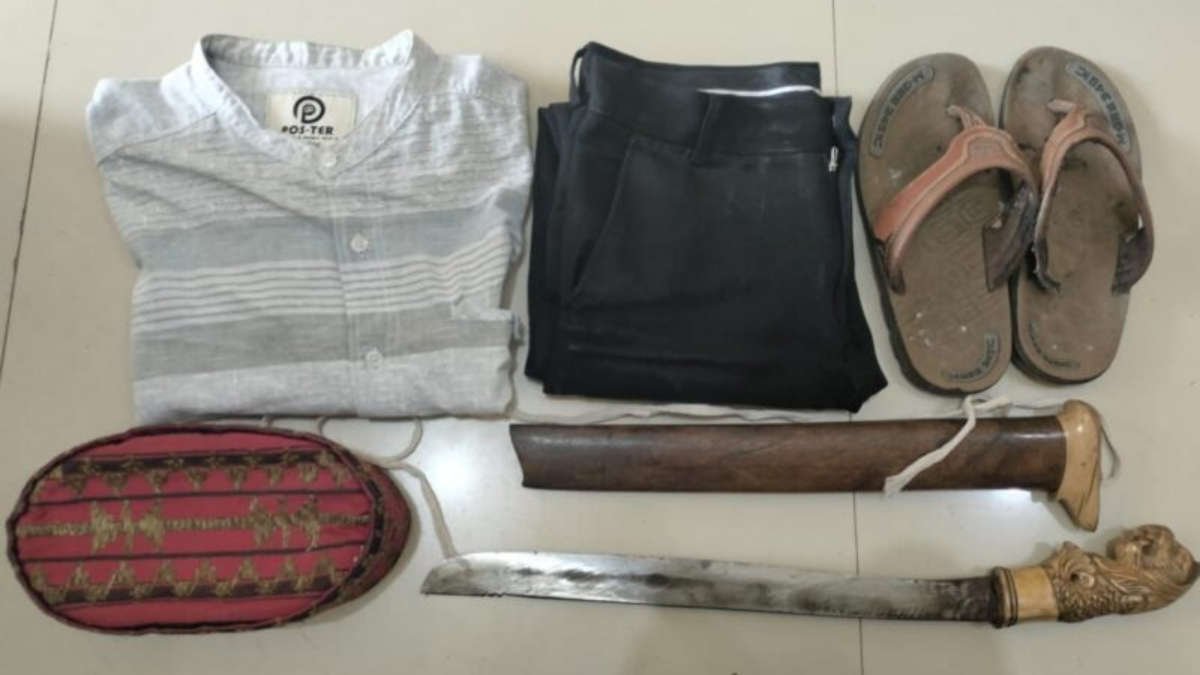 Barang bukti penganiayaan berat di 1 Januari 2025 yang disita oleh Polsek Wonosobo, Polres Tanggamus